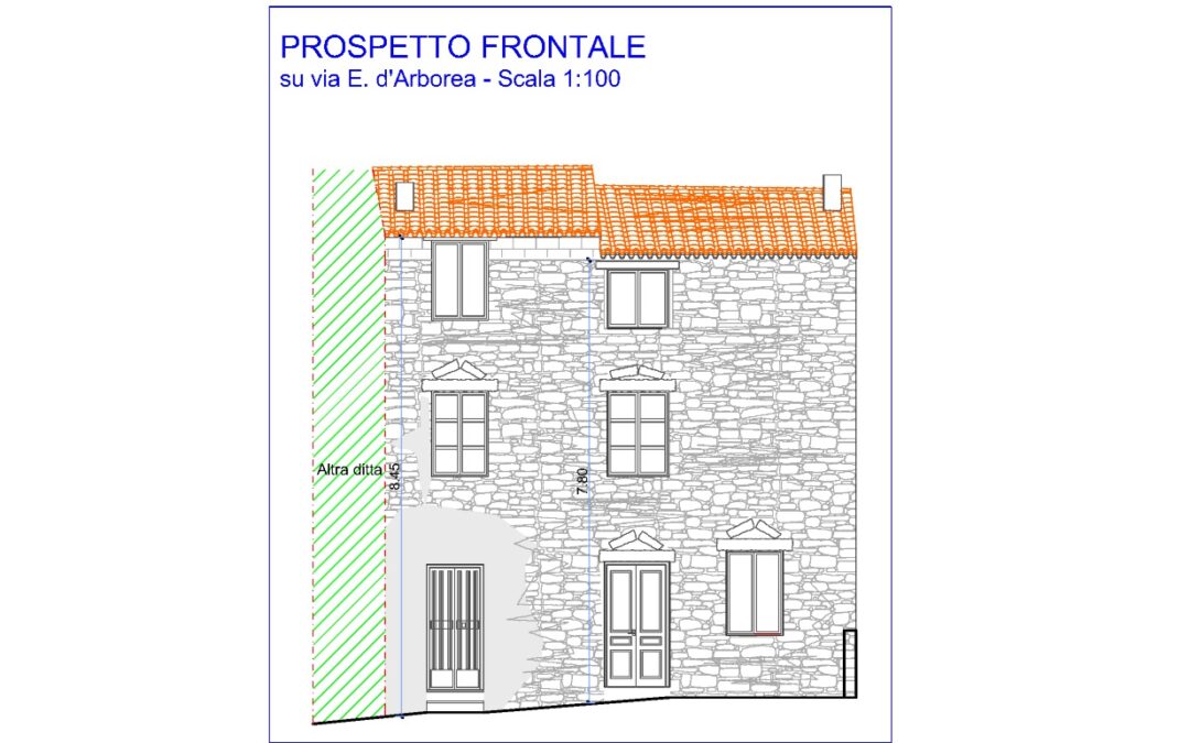 prospetto casa ristrutturata